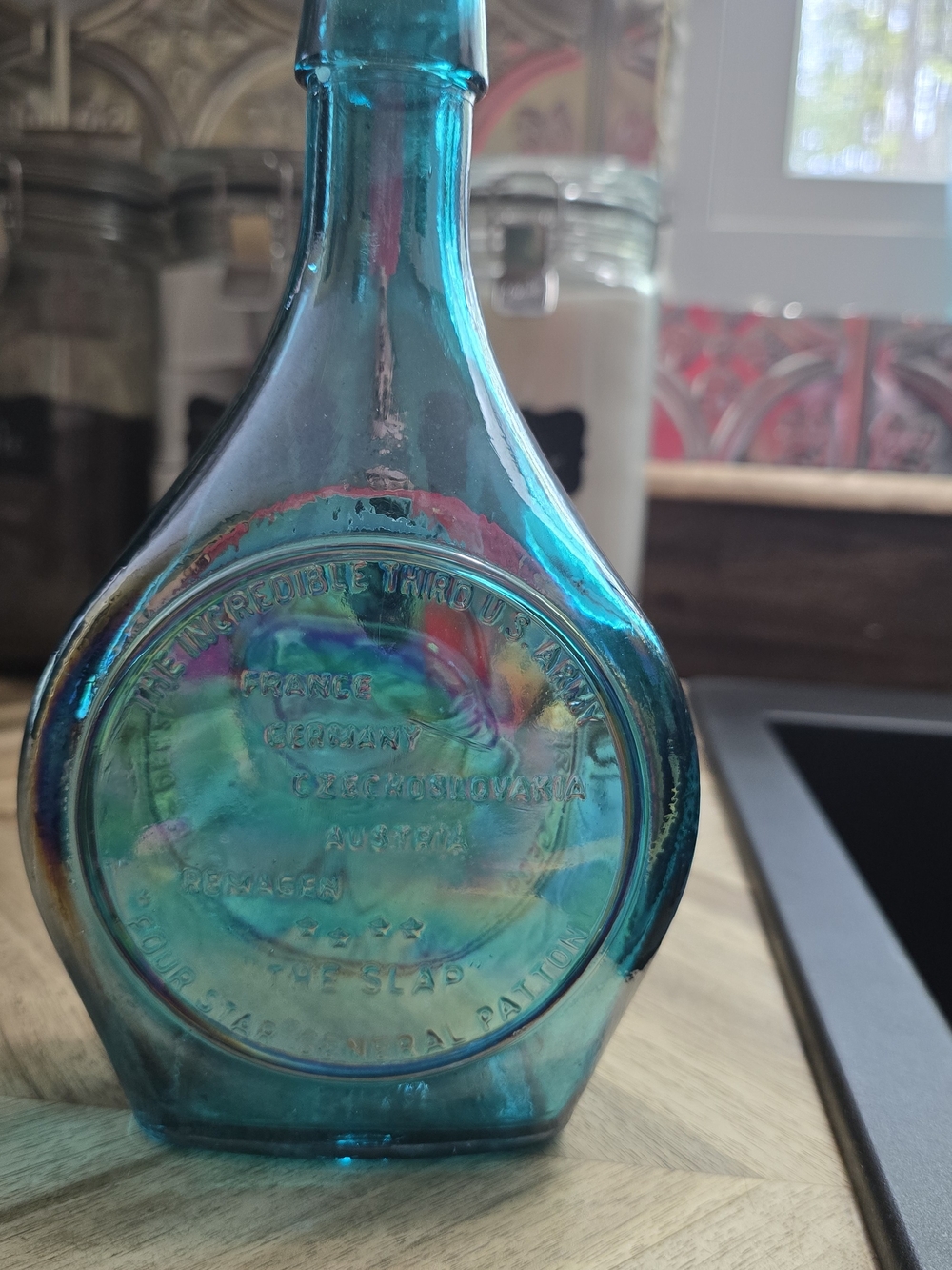 Vintage George Patten Glass Flask Bottle Accent - Home Art - Picture 2 of 7